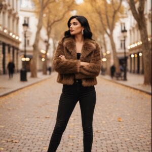 Γούνινο Κοντό Jacket – One Size