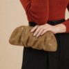 Χρυσό clutch τσαντάκι με strass – Statement Evening Bag